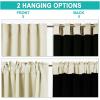imageNICETOWN 100 Blackout Window Curtain Panels Cold and Full Light Blocking Drapes with Black Liner for Nursery 84 Inches Drop Thermal Insulated Draperies Pure White 2 Pieces 52 inches WideBeige