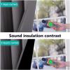 imageNICETOWN 100 Blackout Window Curtain Panels Cold and Full Light Blocking Drapes with Black Liner for Nursery 84 Inches Drop Thermal Insulated Draperies Pure White 2 Pieces 52 inches WideGrey