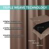 imageNICETOWN 100 Blackout Window Curtain Panels Cold and Full Light Blocking Drapes with Black Liner for Nursery 84 Inches Drop Thermal Insulated Draperies Pure White 2 Pieces 52 inches WideCappuccino