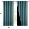 imageNICETOWN 100 Blackout Window Curtain Panels Cold and Full Light Blocking Drapes with Black Liner for Nursery 84 Inches Drop Thermal Insulated Draperies Pure White 2 Pieces 52 inches WideSea Teal