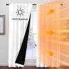 imageNICETOWN 100 Blackout Window Curtain Panels Cold and Full Light Blocking Drapes with Black Liner for Nursery 84 Inches Drop Thermal Insulated Draperies Pure White 2 Pieces 52 inches WidePure White