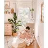 imageNICETOWN 100 Blackout Window Curtain Panels Cold and Full Light Blocking Drapes with Black Liner for Nursery 84 inches Drop Thermal Insulated Draperies White 2 Pieces 52 Wide Each Panel