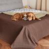 imageNICETOWN 100 Waterproof Dog Blanket Sofa Covers Couch Cover for Pets Cats Furniture Protector Dog Travel Bed Reversible Washable Mat for Car Floor 82quot W x 82quot L 1 Panel BeigeKhakiChocolateSand