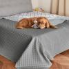 imageNICETOWN 100 Waterproof Dog Blanket Sofa Covers Couch Cover for Pets Cats Furniture Protector Dog Travel Bed Reversible Washable Mat for Car Floor 82quot W x 82quot L 1 Panel BeigeKhakiDark GreyLight Grey