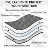 imageNICETOWN 100 Waterproof Dog Blanket Sofa Covers Couch Cover for Pets Cats Furniture Protector Dog Travel Bed Reversible Washable Mat for Car Floor 82quot W x 82quot L 1 Panel BeigeKhakiDark GreyLight Grey