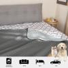 imageNICETOWN 100 Waterproof Dog Blanket Sofa Covers Couch Cover for Pets Cats Furniture Protector Dog Travel Bed Reversible Washable Mat for Car Floor 82quot W x 82quot L 1 Panel BeigeKhakiDark GreyLight Grey