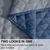 imageNICETOWN 100 Waterproof Dog Blanket Sofa Covers Couch Cover for Pets Cats Furniture Protector Dog Travel Bed Reversible Washable Mat for Car Floor 82quot W x 82quot L 1 Panel BeigeKhakiNavyStone Blue