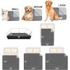 imageNICETOWN 100 Waterproof Dog Blanket Sofa Covers Couch Cover for Pets Cats Furniture Protector Dog Travel Bed Reversible Washable Mat for Car Floor 82quot W x 82quot L 1 Panel BeigeKhakiDark GreyLight Grey