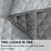 imageNICETOWN 100 Waterproof Dog Blanket Sofa Covers Couch Cover for Pets Cats Furniture Protector Dog Travel Bed Reversible Washable Mat for Car Floor 82quot W x 82quot L 1 Panel BeigeKhakiDark GreyLight Grey