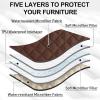 imageNICETOWN 100 Waterproof Dog Blanket Sofa Covers Couch Cover for Pets Cats Furniture Protector Dog Travel Bed Reversible Washable Mat for Car Floor 82quot W x 82quot L 1 Panel BeigeKhakiChocolateSand