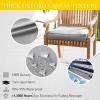 imageNICETOWN 2 Pack Square Waterproof Outdoor Cushion Covers 24 x 24 x 4 inch with Zipper Fade Safe Patio Cushion Covers Replacement with 4 Buckle Straps Grey Covers OnlyGrey
