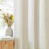 imageNICETOWN 2 Panels Faux Linen 100 Blackout Curtains for Living Room Rod PocketBack TabHook Belt Room Darkening Window Treatment with Liner Thermal Curtains for Bedroom Natural W50 x L96Natural