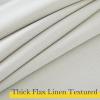 imageNICETOWN 2 Panels Faux Linen 100 Blackout Curtains for Living Room Rod PocketBack TabHook Belt Room Darkening Window Treatment with Liner Thermal Curtains for Bedroom Natural W50 x L96Natural White