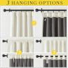 imageNICETOWN 2 Panels Faux Linen 100 Blackout Curtains for Living Room Rod PocketBack TabHook Belt Room Darkening Window Treatment with Liner Thermal Curtains for Bedroom Natural W50 x L96Natural
