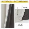 imageNICETOWN 2 Panels Faux Linen 100 Blackout Curtains for Living Room Rod PocketBack TabHook Belt Room Darkening Window Treatment with Liner Thermal Curtains for Bedroom Natural W50 x L96Natural White