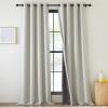 imageNICETOWN 2 Panels Faux Linen 100 Blackout Curtains for Living Room Rod PocketBack TabHook Belt Room Darkening Window Treatment with Liner Thermal Curtains for Bedroom Natural W50 x L96Natural White