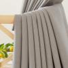 imageNICETOWN 2 Panels Faux Linen 100 Blackout Curtains for Living Room Rod PocketBack TabHook Belt Room Darkening Window Treatment with Liner Thermal Curtains for Bedroom Natural W50 x L96Angora
