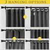imageNICETOWN 2 Panels Faux Linen 100 Blackout Curtains for Living Room Rod PocketBack TabHook Belt Room Darkening Window Treatment with Liner Thermal Curtains for Bedroom Natural W50 x L96Charcoal Gray