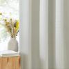 imageNICETOWN 2 Panels Faux Linen 100 Blackout Curtains for Living Room Rod PocketBack TabHook Belt Room Darkening Window Treatment with Liner Thermal Curtains for Bedroom Natural W50 x L96Natural White