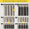 imageNICETOWN 2 Panels Faux Linen 100 Blackout Curtains for Living Room Rod PocketBack TabHook Belt Room Darkening Window Treatment with Liner Thermal Curtains for Bedroom Natural W50 x L96Angora