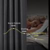 imageNICETOWN 2 Panels Faux Linen 100 Blackout Curtains for Living Room Rod PocketBack TabHook Belt Room Darkening Window Treatment with Liner Thermal Curtains for Bedroom Natural W50 x L96Charcoal Gray