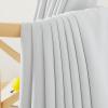 imageNICETOWN 2 Panels Faux Linen 100 Blackout Curtains for Living Room Rod PocketBack TabHook Belt Room Darkening Window Treatment with Liner Thermal Curtains for Bedroom Natural W50 x L96Greyish White