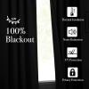 imageNICETOWN 2 Panels Faux Linen 100 Blackout Curtains for Living Room Rod PocketBack TabHook Belt Room Darkening Window Treatment with Liner Thermal Curtains for Bedroom Natural W50 x L96Charcoal Gray
