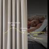 imageNICETOWN 2 Panels Faux Linen 100 Blackout Curtains for Living Room Rod PocketBack TabHook Belt Room Darkening Window Treatment with Liner Thermal Curtains for Bedroom Natural W50 x L96Angora