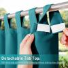 imageNICETOWN 2 Panels Outdoor Curtains for Patio Waterproof 84quot Long Detachable Sticky Tab Top Thermal Insulated Privacy Sun Blocking ampamp UV Protection Drapes for PorchPergola Biscotti Beige W52 x L84Peacock Teal