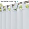 imageNICETOWN 2 Panels Outdoor Curtains for Patio Waterproof 84quot Long Detachable Sticky Tab Top Thermal Insulated Privacy Sun Blocking ampamp UV Protection Drapes for PorchPergola Biscotti Beige W52 x L84Greyish White