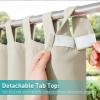 imageNICETOWN 2 Panels Outdoor Curtains for Patio Waterproof 84quot Long Detachable Sticky Tab Top Thermal Insulated Privacy Sun Blocking ampamp UV Protection Drapes for PorchPergola Biscotti Beige W52 x L84Beige