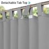 imageNICETOWN 2 Panels Outdoor Curtains for Patio Waterproof 84quot Long Detachable Sticky Tab Top Thermal Insulated Privacy Sun Blocking ampamp UV Protection Drapes for PorchPergola Biscotti Beige W52 x L84Silver Grey