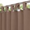 imageNICETOWN 2 Panels Outdoor Curtains for Patio Waterproof 84quot Long Detachable Sticky Tab Top Thermal Insulated Privacy Sun Blocking ampamp UV Protection Drapes for PorchPergola Biscotti Beige W52 x L84Tan