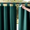 imageNICETOWN 2 Panels Outdoor Curtains for Patio Waterproof 84quot Long Detachable Sticky Tab Top Thermal Insulated Privacy Sun Blocking ampamp UV Protection Drapes for PorchPergola Biscotti Beige W52 x L84Hunter Green