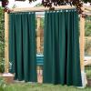 imageNICETOWN 2 Panels Outdoor Curtains for Patio Waterproof 84quot Long Detachable Sticky Tab Top Thermal Insulated Privacy Sun Blocking ampamp UV Protection Drapes for PorchPergola Biscotti Beige W52 x L84Hunter Green