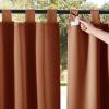 imageNICETOWN 2 Panels Outdoor Curtains for Patio Waterproof 84quot Long Detachable Sticky Tab Top Thermal Insulated Privacy Sun Blocking ampamp UV Protection Drapes for PorchPergola Biscotti Beige W52 x L84Mecca Red