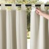 imageNICETOWN 2 Panels Outdoor Curtains for Patio Waterproof 84quot Long Detachable Sticky Tab Top Thermal Insulated Privacy Sun Blocking ampamp UV Protection Drapes for PorchPergola Biscotti Beige W52 x L84Beige