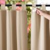 imageNICETOWN 2 Panels Outdoor Curtains for Patio Waterproof 84quot Long Detachable Sticky Tab Top Thermal Insulated Privacy Sun Blocking ampamp UV Protection Drapes for PorchPergola Biscotti Beige W52 x L84Biscotti Beige