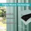 imageNICETOWN 2 Panels Outdoor Curtains for Patio Waterproof 84quot Long Detachable Sticky Tab Top Thermal Insulated Privacy Sun Blocking ampamp UV Protection Drapes for PorchPergola Biscotti Beige W52 x L84Aqua Blue