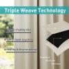 imageNICETOWN 2 Panels Outdoor Curtains for Patio Waterproof 84quot Long Detachable Sticky Tab Top Thermal Insulated Privacy Sun Blocking ampamp UV Protection Drapes for PorchPergola Biscotti Beige W52 x L84Beige