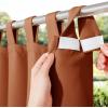 imageNICETOWN 2 Panels Outdoor Curtains for Patio Waterproof 84quot Long Detachable Sticky Tab Top Thermal Insulated Privacy Sun Blocking ampamp UV Protection Drapes for PorchPergola Biscotti Beige W52 x L84Mecca Red