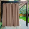 imageNICETOWN 2 Panels Outdoor Curtains for Patio Waterproof 84quot Long Detachable Sticky Tab Top Thermal Insulated Privacy Sun Blocking ampamp UV Protection Drapes for PorchPergola Biscotti Beige W52 x L84Tan