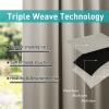 imageNICETOWN 2 Panels Outdoor Curtains for Patio Waterproof 84quot Long Detachable Sticky Tab Top Thermal Insulated Privacy Sun Blocking ampamp UV Protection Drapes for PorchPergola Biscotti Beige W52 x L84Natural
