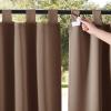 imageNICETOWN 2 Panels Outdoor Curtains for Patio Waterproof 84quot Long Detachable Sticky Tab Top Thermal Insulated Privacy Sun Blocking ampamp UV Protection Drapes for PorchPergola Biscotti Beige W52 x L84Tan