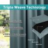 imageNICETOWN 2 Panels Outdoor Curtains for Patio Waterproof 84quot Long Detachable Sticky Tab Top Thermal Insulated Privacy Sun Blocking ampamp UV Protection Drapes for PorchPergola Biscotti Beige W52 x L84Greyish Blue