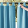 imageNICETOWN 2 Panels Outdoor Curtains for Patio Waterproof 84quot Long Detachable Sticky Tab Top Thermal Insulated Privacy Sun Blocking ampamp UV Protection Drapes for PorchPergola Biscotti Beige W52 x L84Teal Blue