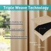 imageNICETOWN 2 Panels Outdoor Curtains for Patio Waterproof 84quot Long Detachable Sticky Tab Top Thermal Insulated Privacy Sun Blocking ampamp UV Protection Drapes for PorchPergola Biscotti Beige W52 x L84Biscotti Beige
