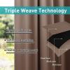 imageNICETOWN 2 Panels Outdoor Curtains for Patio Waterproof 84quot Long Detachable Sticky Tab Top Thermal Insulated Privacy Sun Blocking ampamp UV Protection Drapes for PorchPergola Biscotti Beige W52 x L84Tan