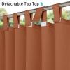 imageNICETOWN 2 Panels Outdoor Curtains for Patio Waterproof 84quot Long Detachable Sticky Tab Top Thermal Insulated Privacy Sun Blocking ampamp UV Protection Drapes for PorchPergola Biscotti Beige W52 x L84Mecca Red