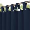 imageNICETOWN 2 Panels Outdoor Curtains for Patio Waterproof 84quot Long Detachable Sticky Tab Top Thermal Insulated Privacy Sun Blocking ampamp UV Protection Drapes for PorchPergola Biscotti Beige W52 x L84Navy Blue